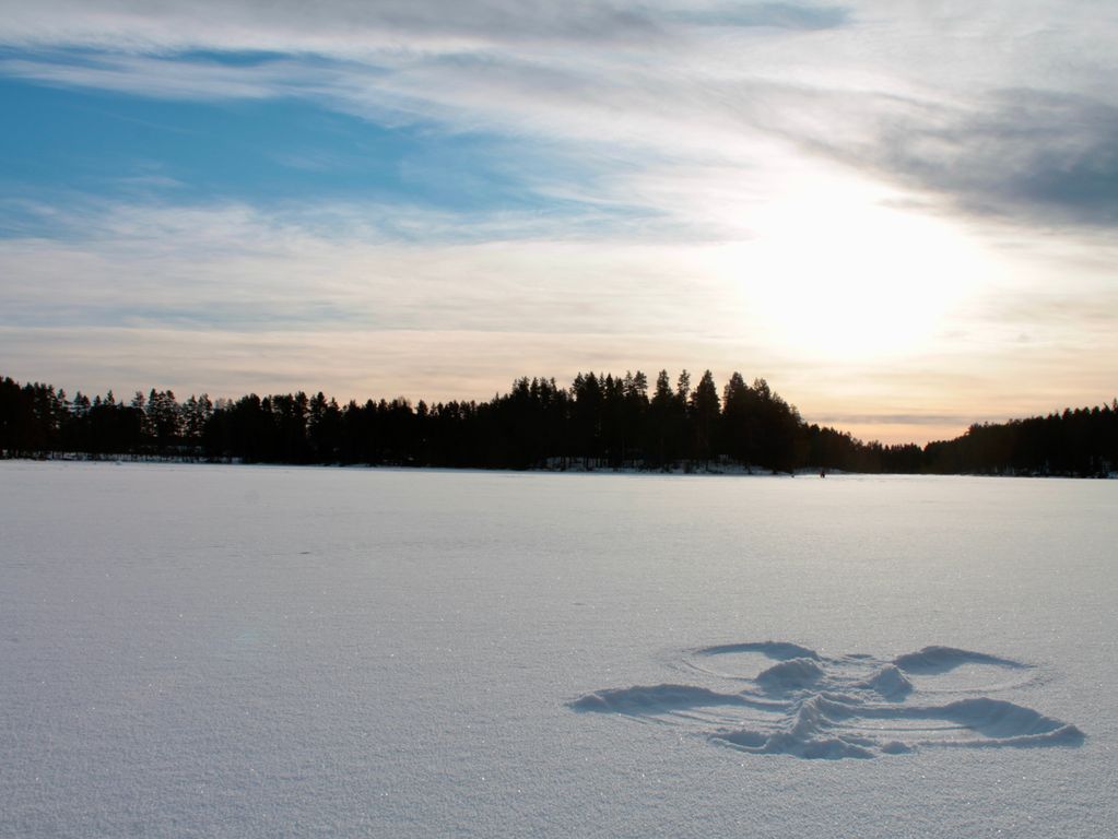 Het sneeuw engeltje mag natuurlijk niet ontbreken